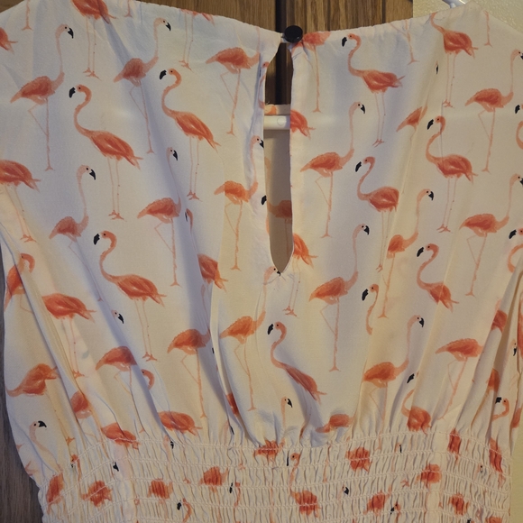Kate Spade Flamingo Print Midi Dress - Picture 2 of 6